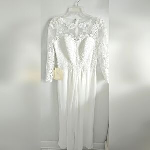 LanTing Bridal Jumpsuit White Lace